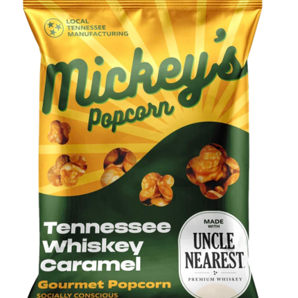 Mickey's Popcorn Tennessee Whiskey Caramel Popcorn made with Uncle Nearest - 5 OZ 25 Pack