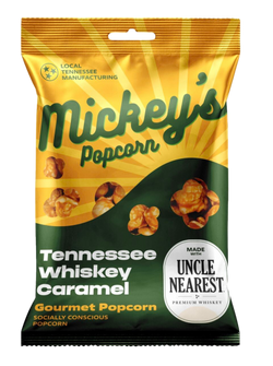 Mickey's Popcorn Tennessee Whiskey Caramel Popcorn made with Uncle Nearest - 5 OZ 25 Pack