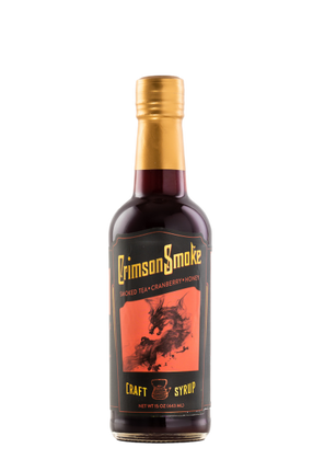 Absinthias Bottled Spirits Crimson Smoke Syrup - Smoked Tea, Cranberry & Honey - 15 FL OZ 12 Pack