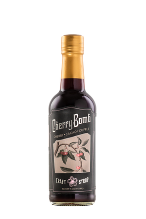 Absinthias Bottled Spirits Cherry Bomb Syrup - Cherry, Coffee, & Cacao - 15 FL OZ 12 Pack