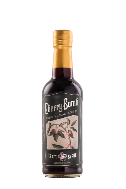 Absinthias Bottled Spirits Cherry Bomb Syrup - Cherry, Coffee, & Cacao - 15 FL OZ 12 Pack
