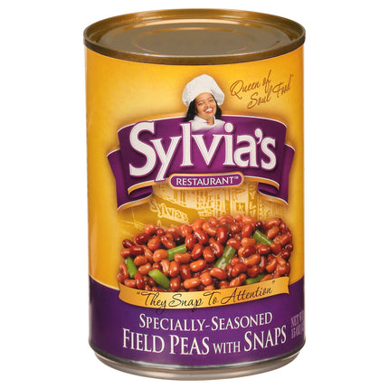 Sylvia's Seasoned Field Peas With Snaps - 15 OZ 12 Pack