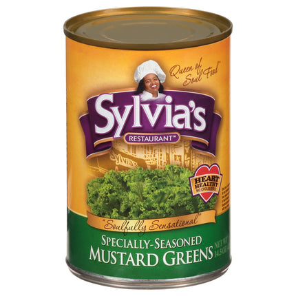 Sylvia's Seasoned Mustard Greens - 14 OZ 12 Pack