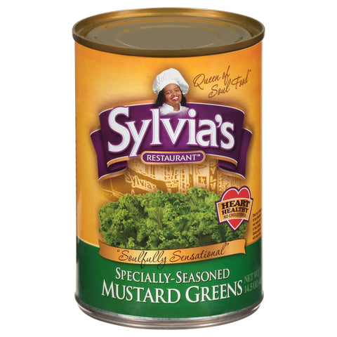 Sylvia's Seasoned Mustard Greens - 14 OZ 12 Pack