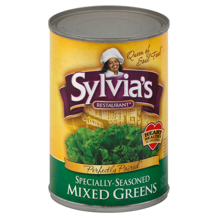 Sylvia's Seasoned Mixed Greens - 14 OZ 12 Pack