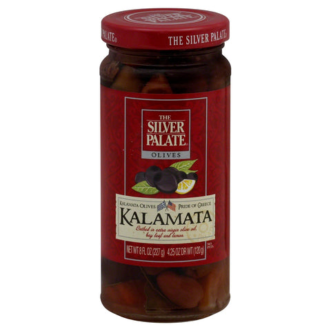 The Silver Palate Pitted Kalamata Olives In Olive Oil With Bay Leaf & Lemon Peel - 8 FZ 6 Pack