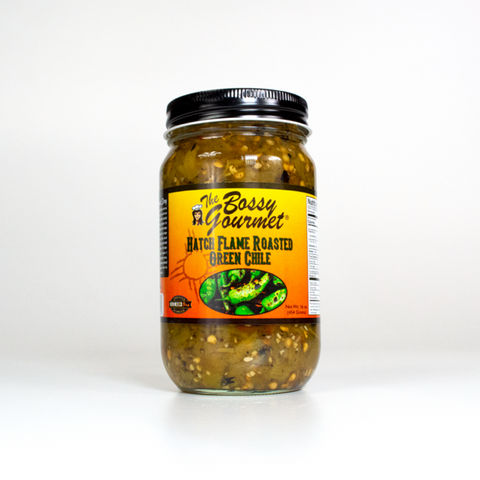 The Bossy Gourmet Hatch Flame Roasted Green Chile - 16 OZ 12 Pack