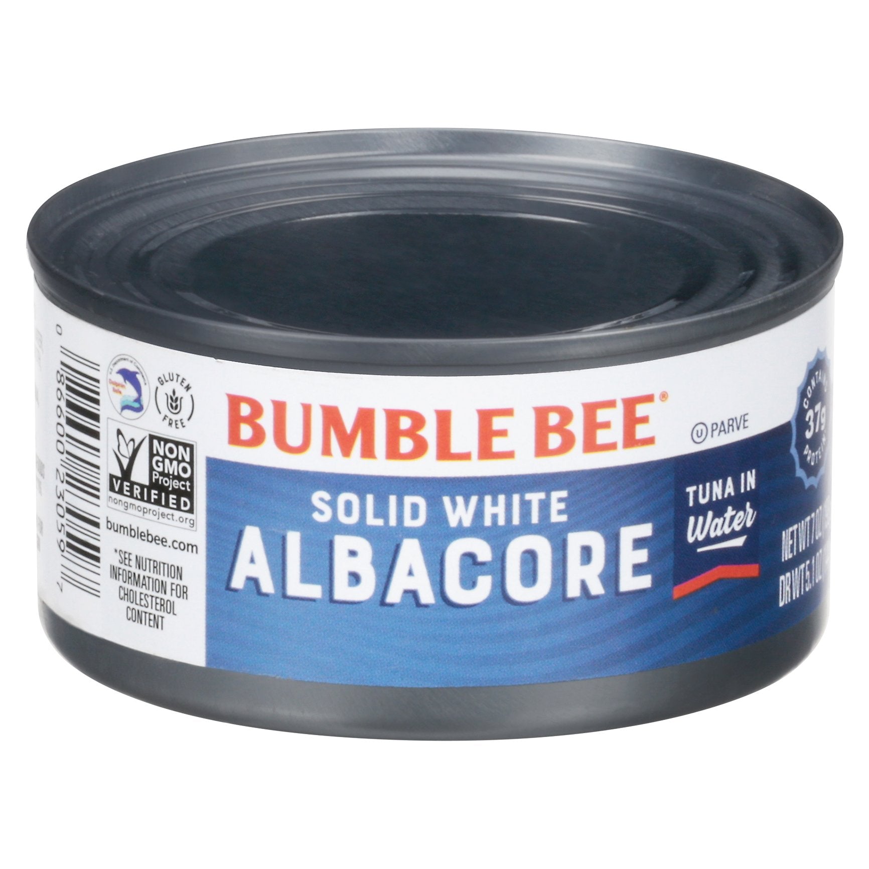 Bumble Bee Solid White Albacore Tuna in Water, 7 oz Can (Pack of 24) - Wild Caught Tuna - 37g Protein - Omega 3S - Non-GMO Project VERIFIED
