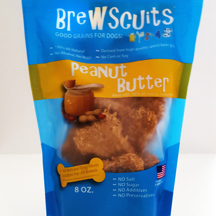 Brewscuits Peanut Butter Large - 8 OZ 12 Pack