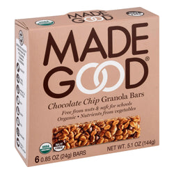 Made Good Organic Gluten Free Chocolate Chip Granola Bars - 5.1 OZ 6 Pack