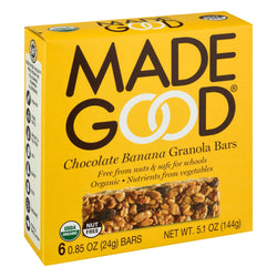 Made Good Organic Gluten Free Chocolate Banana Granola Bars - 5.1 OZ 6 Pack