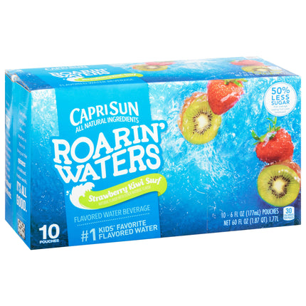 Capri Sun Juice Roaring Water Strawberry Kiwi - 60 FZ 4 Pack