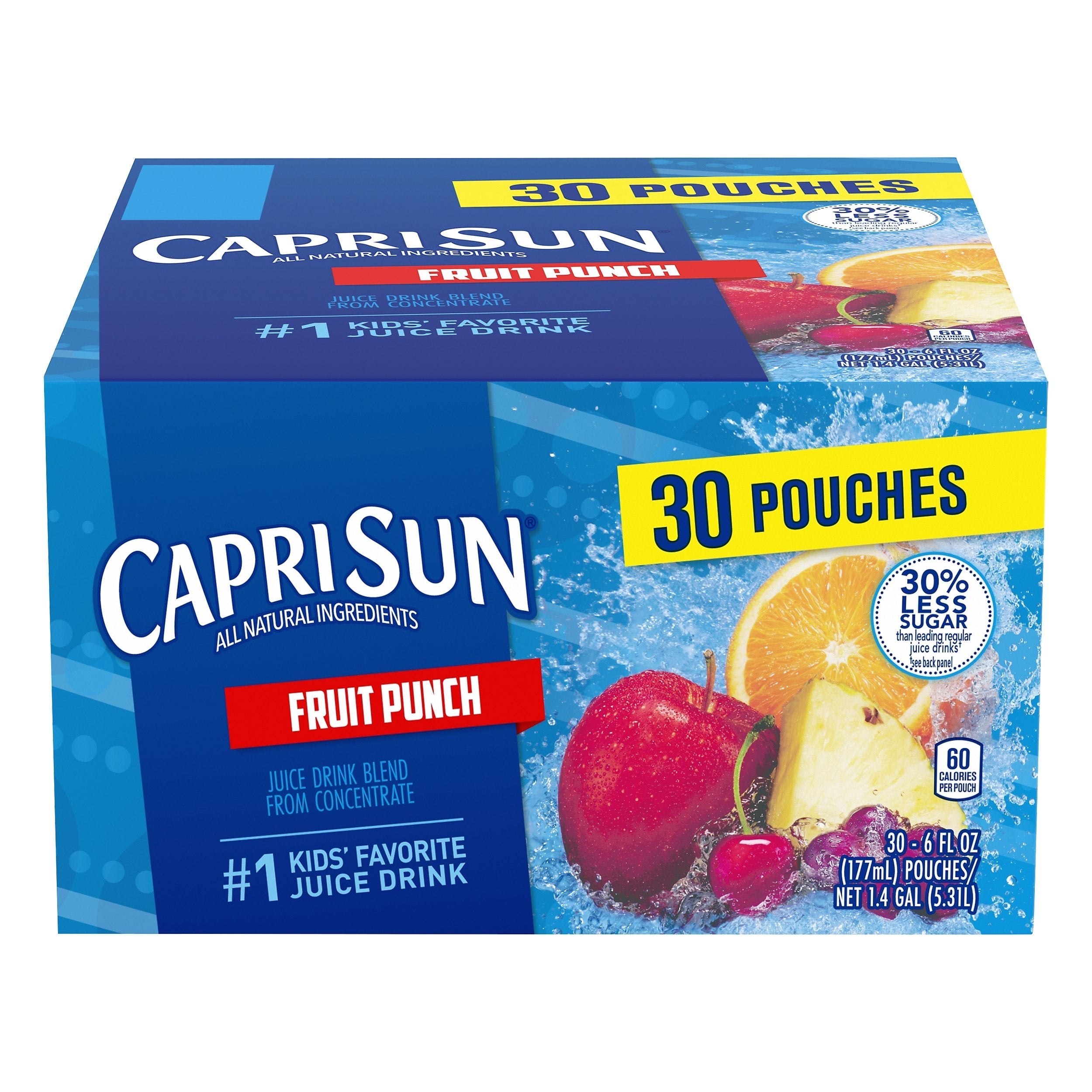 Capri Sun Juice Fruit Punch - 6 FZ Pouches 30 Pack – StockUpExpress