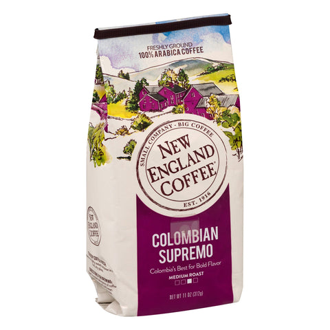 New England Coffee Ground Columbian Supreme - 11 OZ 6 Pack