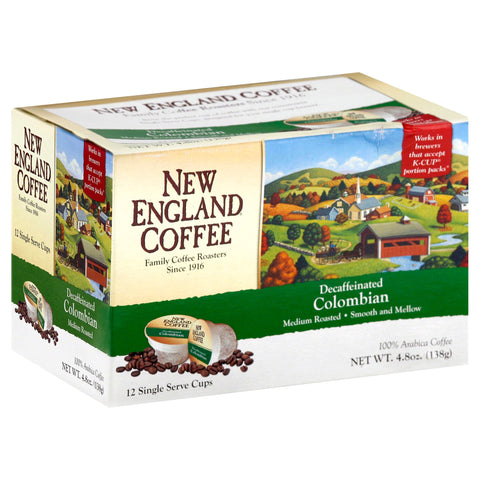 New England Coffee K-Cup Decaffeinated Colombian - 4.8 OZ 6 Pack