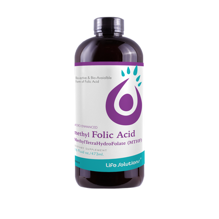 Life Solutions Liquid Methyl Folate - 16 FL OZ 12 Pack