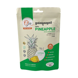 Angkor Cambodian Food Natural Dried Cambodian Pineapple Slices - 3.5 OZ 12 Pack