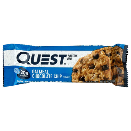 Quest Oatmeal Chocolate Chip Flavor Protein Bar - 2.12 OZ 12 Pack