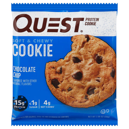 Quest Chocolate Chip Flavored Protein Cookie - 2.08 OZ 12 Pack