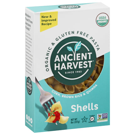 Ancient Harvest Organic Gluten Free Wheat Free Shells Pasta - 8 OZ 12 Pack