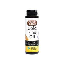 Foods Alive Gold Flax Seed Oil - 8 OZ 6 Pack