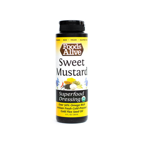 Foods Alive Honey-less Mustard Salad Dressing - 8 OZ 6 Pack
