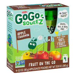 Gogo Squeez Fruit On The Go Applesauce Cinnamon - 12.8 OZ 12 Pack