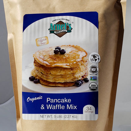 Arnels Originals, Gluten Free, Organic Baking Mixes Pancake & Waffle Mix - 5 LB 6 Pack