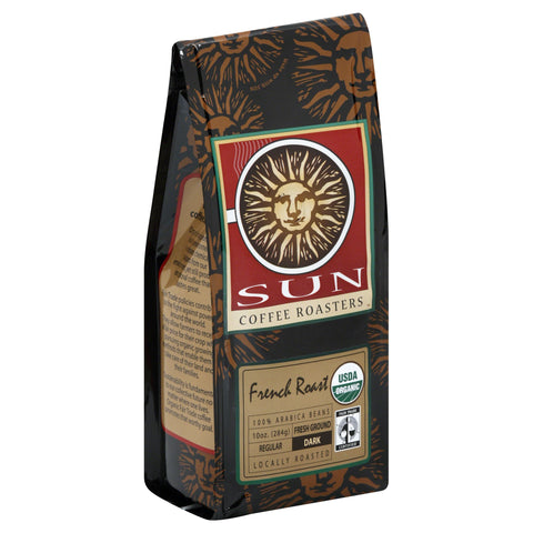 Sun Coffee Organic Ground French Roast Coffee - 10 OZ 4 Pack