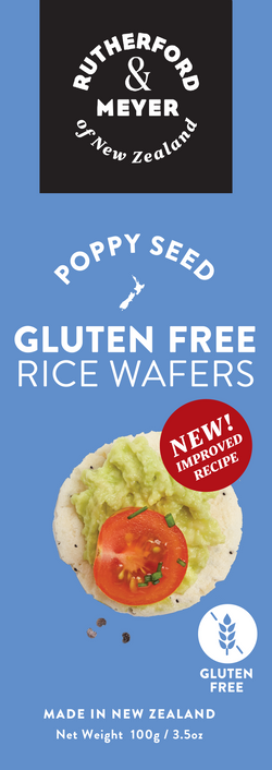 Rutherford & Meyer Gluten-Free Poppy Seed Rice Wafers - 3.5 OZ 12 Pack