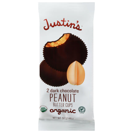 Justin's Organic Dark Chocolate Peanut Butter Cups - 1.4 OZ 12 Pack