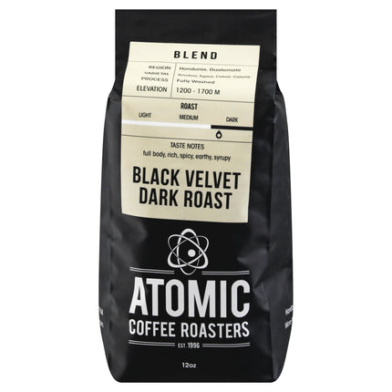 Atomic Coffee Roasters Black Velvet Dark Roast - 12 OZ 8 Pack