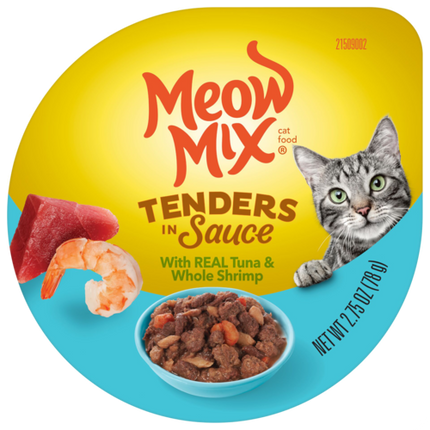 Meow Mix Tender Favorites Tuna & Whole Shrimp - 2.75 OZ 12 Pack