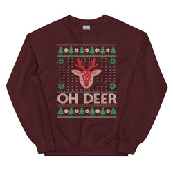 Unisex Ugly Christmas Sweater - "OH DEER"